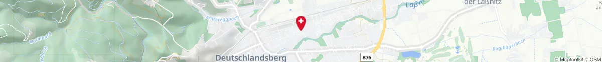 Map representation of the location for Christophorus-Apotheke in 8530 Deutschlandsberg